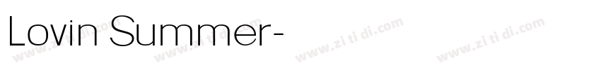Lovin Summer字体转换